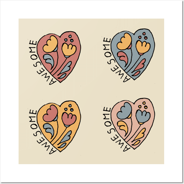 Awesome hearts Wall Art by HAVE SOME FUN